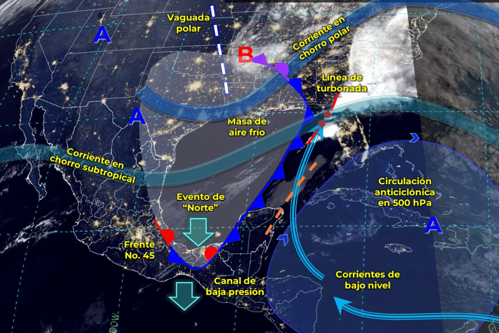 Frente Fr O Ocasionar N Lluvias Fuertes Y Evento Norte El Sureste De