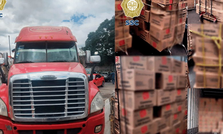 Detienen en Tepito a tráiler robado cargado de galletas