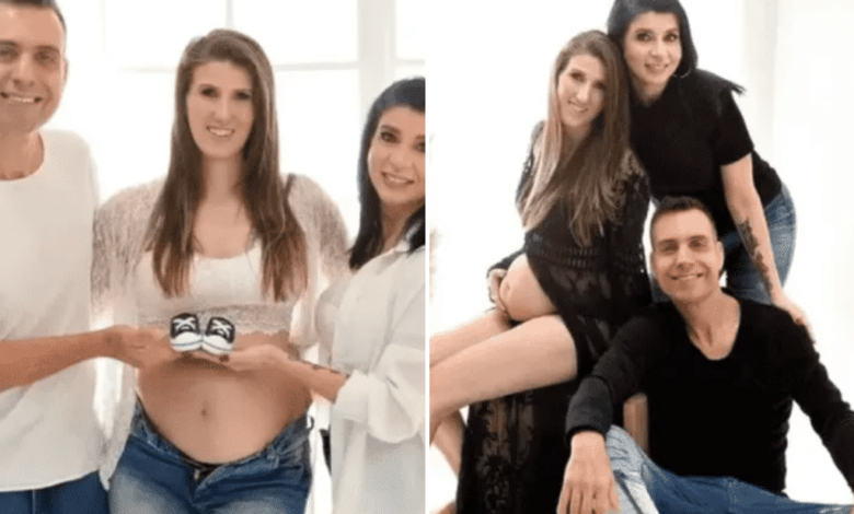 Brasil Relación poliamorosa celebra que su hijo llevará los 3 apellidos