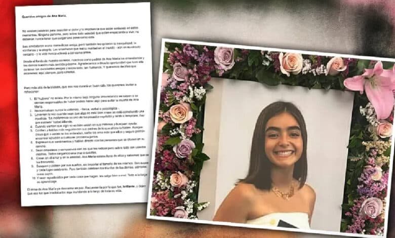 Madre de Ana María Serrano publica carta para amigos de la joven (1)