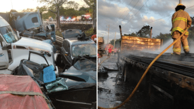 Fuerte carambola en autopista Cárdenas-La Venta deja cuatro heridos
