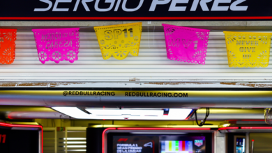 Red Bull adorna con papel picado sus boxes en el Hermanos Rodríguez
