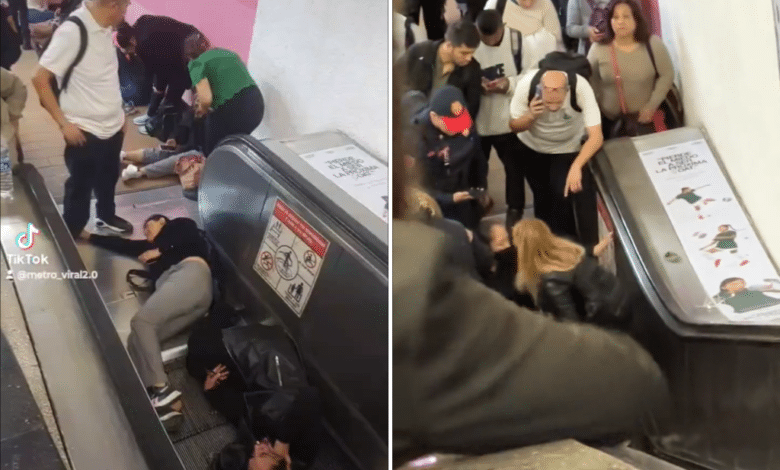 Reportan siete personas lesionadas tras caer de escaleras eléctricas en Metro Polanco