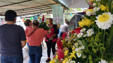 Lluvias ‘espantan’ a compradores de flores en panteón Central