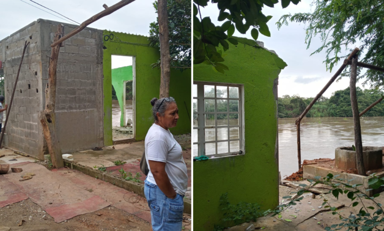 Pareja pierde su hogar ante furia de río de La Sierra