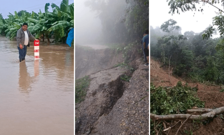 Lluvias provocan deslaves y daños a viviendas en Tabasco