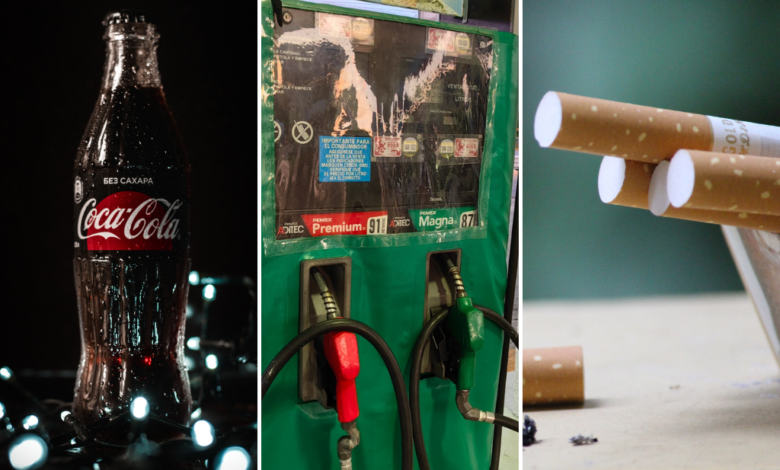 Subirá precio de gasolinas, cigarros y refrescos en 2024