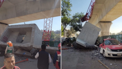Cae estructura del Tren Interurbano México-Toluca; no hay heridos