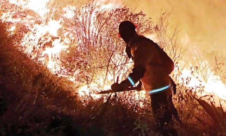 Incendio en Colombia.