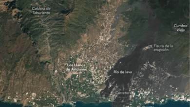 La NASA muestra impacto de erupción en la isla española de La Palma