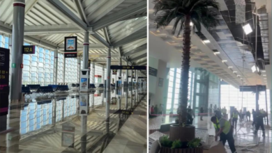 Video: Colapsan plafones del AIFA en el pasillo principal de llegadas
