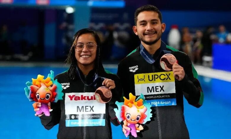 Dupla de clavadistas mexicanos finaliza en cuarto lugar en Doha