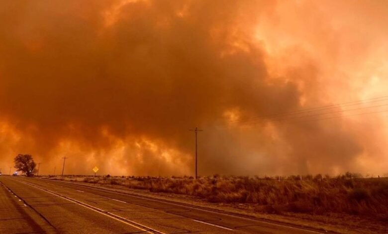 Texas en alerta por intensos incendios forestales