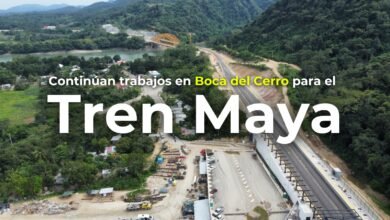 Continúan trabajos en Boca del Cerro para el Tren Maya