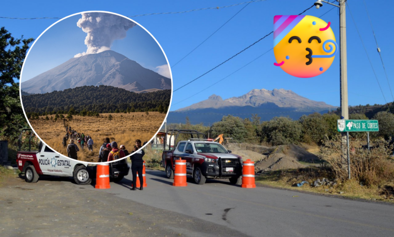 Pobladores del Paso de Cortés celebran el cumpleaños de Don Goyo, el volcán Popocatépetl