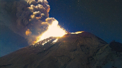 El Popocatépetl registra intensa actividad durante la últimas horas, lanzan alerta