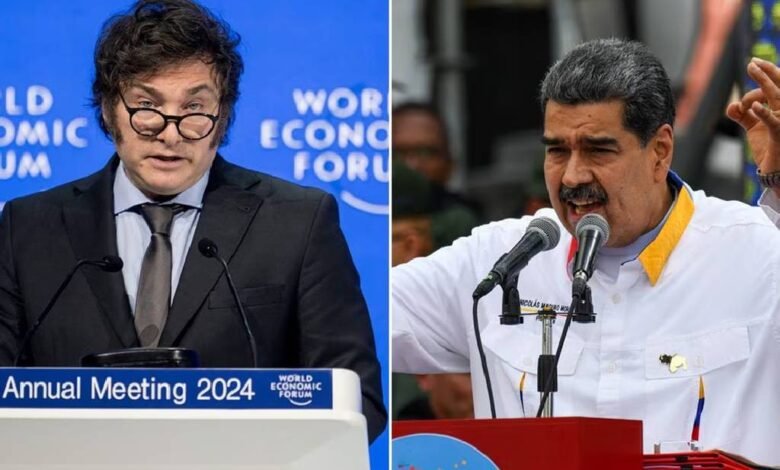 Milei insta a Maduro a realizar "elecciones libres en Venezuela"