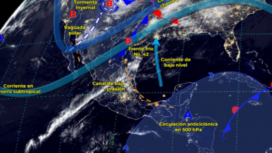 Se esperan lluvias fuertes al Norte y Sureste de México