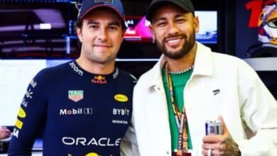 "Checo Pérez" recibe la visita de Neymar previo al GP de Bahréin