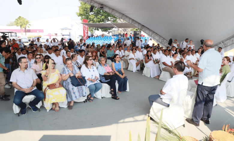 Atestigua presidenta del DIF Tabasco, Boda Colectiva en Feria
