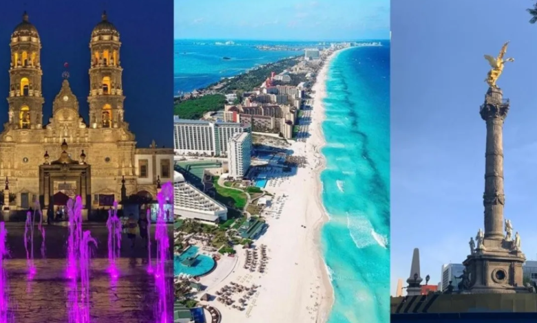 Estos son los cinco destinos turísticos más visitados de todo México