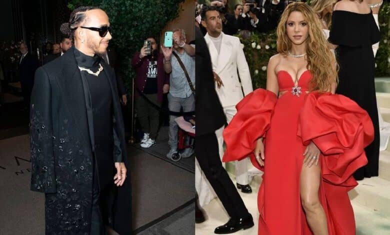 Lewis Hamilton y Shakira se reencuentran en la Met Gala