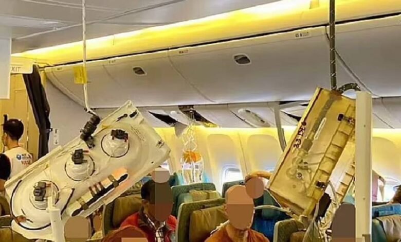 Así quedó el avión de Singapore Airlines afectado por turbulencias