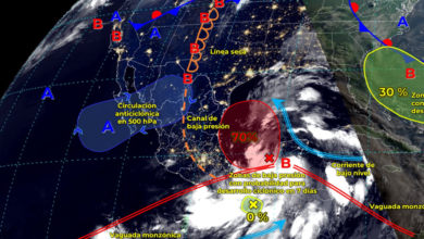 Continuarán lluvias intensas y torrenciales en el oriente, sureste y Península de Yucatán