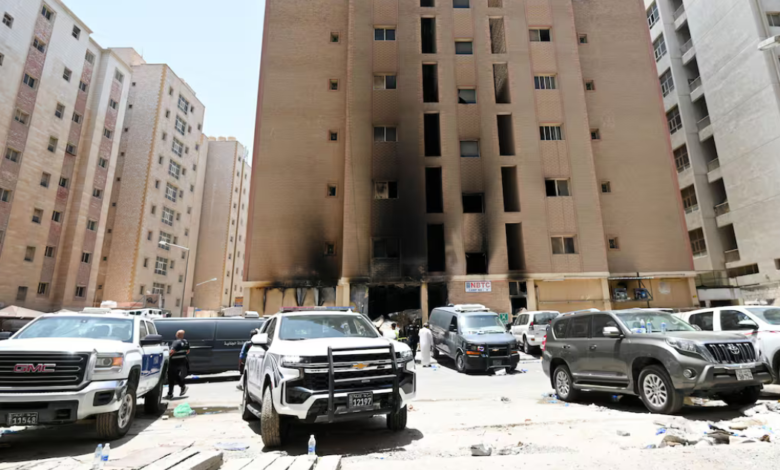 Se registró un devastador incendio en un edificio en Kuwait, hay 49 muertos