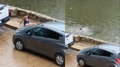 Video: De milagro salvó su vida sujeto que se metió a nadar a Laguna de las Ilusiones infestada de cocodrilos