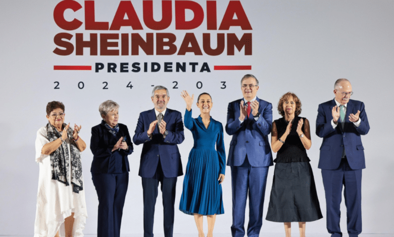 La virtual presidenta electa de México presentó a seis de sus próximos colaboradores de su sexenio