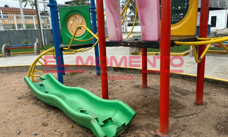 Abandonado y destrozado Parque “Salvador Allende” de la colonia Guadalupe Borja