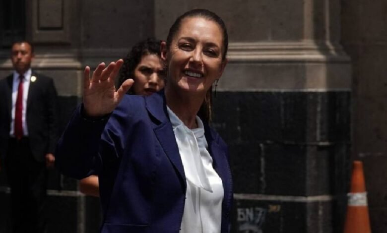 Claudia Sheinbaum llega a Palacio Nacional