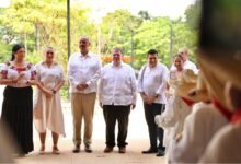 Javier May Rodríguez, acompañó a la secretaria de Cultura federal y al gobernador Carlos Manuel Merino, al Festival “Tengo un sueño”