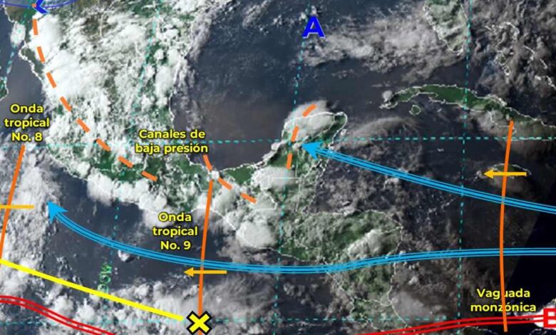 Canales de baja presión ocasiona lluvias en el País