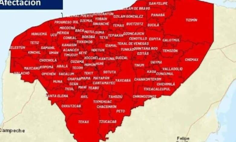Se mantiene alerta roja en Yucatán por paso de Beryl