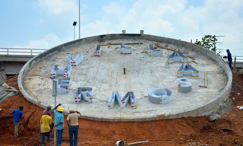 La construcción del Reloj Floral de Villahermosa está por finalizar