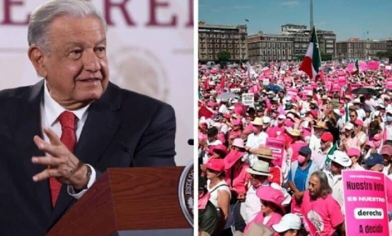 AMLO considera que Marea Rosa está muy "menguado"