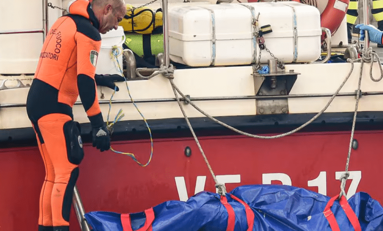 Recuperan cadáver de la última desaparecida en el naufragio del superyate en Sicilia