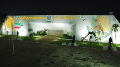 Luce Villahermosa alumbrado por fiestas patrias en avenidas y edificios públicos