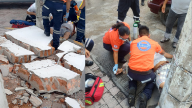 Trabajador sufre accidente grave en obra sin permisos en la colonia Centro