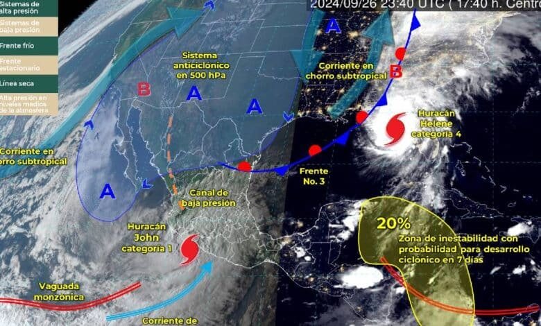 Se prevé que el huracán John ingrese a tierra sobre el occidente mexicano