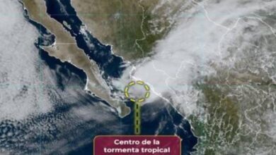 Tormenta tropical "Ileana" toca tierra en Ahome, Sinaloa