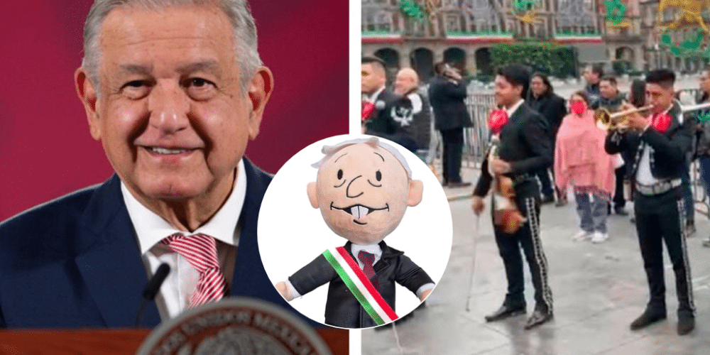 Con mariachis, corridos y amlitos, simpatizantes despiden a AMLO