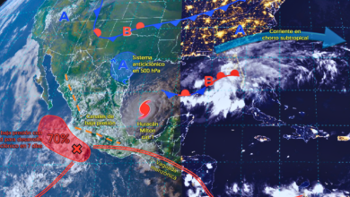 El Huracán Milton producirá lluvias en el noreste, oriente, sureste y la Península de Yucatán