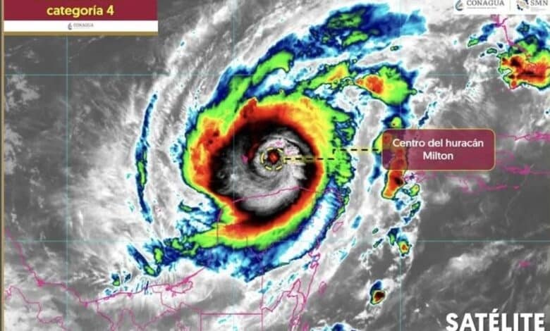 Huracán Milton se degrada a categoría 4