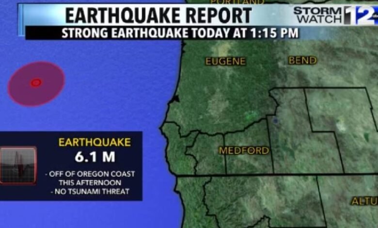 EU activa alerta de terremoto de magnitud 6.1 en costas de Oregon