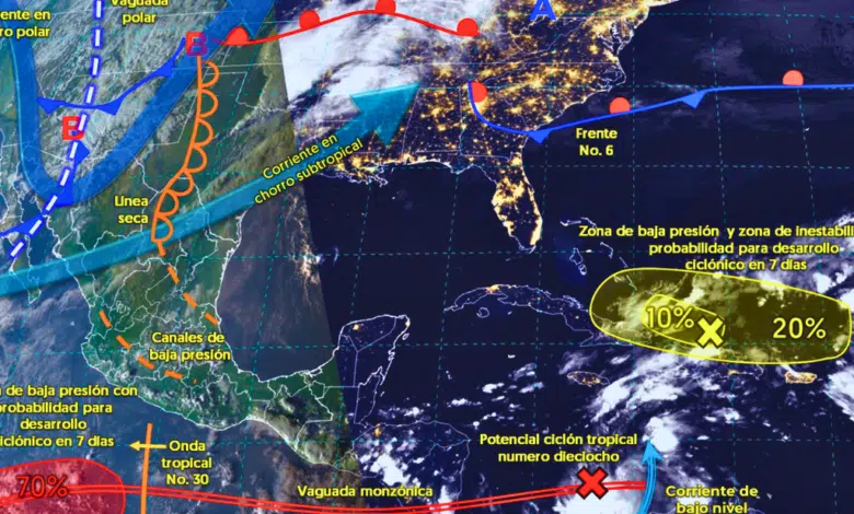 El Frente Frío No. 7 traerá intensas rachas de viento y posible nieve en Sonora y Chihuahua