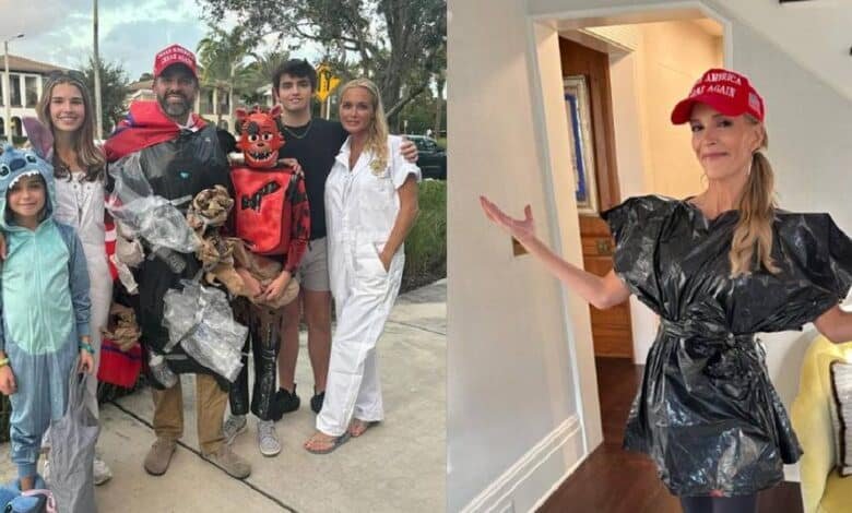 Seguidores de Trump se disfrazan de basura en Halloween