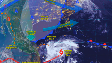 Se prevén lluvias muy fuertes en la Península de Yucatán y el sureste mexicano